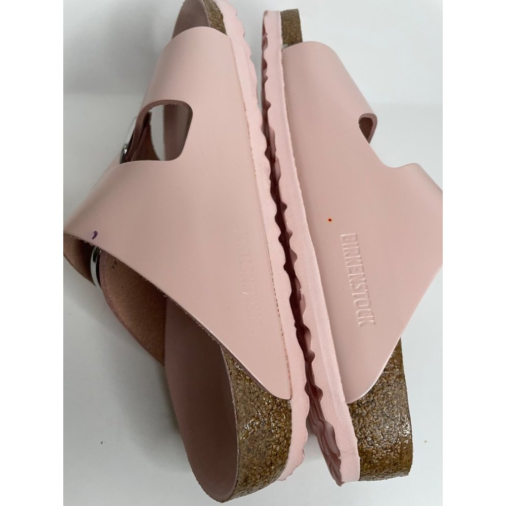 Birkenstock Arizona Big Buckle Sandal High Shine Pink Leather Patent 36 US 5 - Picture 6 of 7